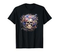 Floral Skull with Flowers For Mexican Women Dia De Muertos Camiseta