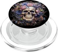 Floral Skull with Flowers For Mexican Women Dia De Muertos PopSockets PopGrip para MagSafe