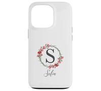 Floral Sofia Nombre Flores Nombre Personalizado Sofia Carcasa para iPhone 13 Pro