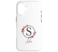 Floral Sofia Nombre Flores Nombre Personalizado Sofia Carcasa para iPhone 16