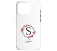 Floral Sofia Nombre Flores Nombre Personalizado Sofia Carcasa para iPhone 16 Pro