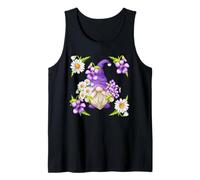 Floral Sommer Graphic For Women Purple GNOME Daisy Flower Camiseta sin Mangas