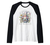 Floral Spring Must Haves With Daisy Flowers Gardening Gnome Camiseta Manga Raglan