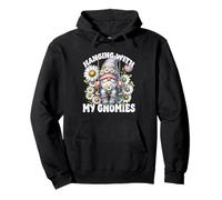 Floral Spring Must Haves With Daisy Flowers Gardening Gnome Sudadera con Capucha