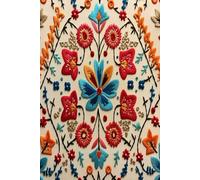Floral Stitches of Grace: traditional style , vibrant colors, detailed stitching