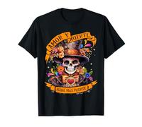 Floral Sugar Skull Dia De Los Muertos Day of The Dead Mexico Camiseta