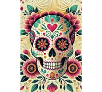 Floral Sugar Skull Journal: 6x9 Lined Notebook with Vibrant Day of the Dead Design and 'Belongs To' Page - Perfect for Creative Souls