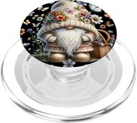Floral Summer GNOME with Butterflies Cute Flower Pattern PopSockets PopGrip para MagSafe
