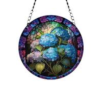 Floral Sun Catcher, Window Prism Decor, Bright Acrylic Wall Ornament, Flower Pattern Light Reflector Accent for Home Garden Yard Lawn Patio Porch Courtyard Arch Wall Outdoor Car Display Use