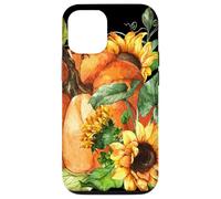 Floral Sunflower and Pumpkin Motif Cute Autumn Fall Graphic Carcasa para iPhone 12/12 Pro
