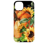 Floral Sunflower and Pumpkin Motif Cute Autumn Fall Graphic Carcasa para iPhone 14 Plus