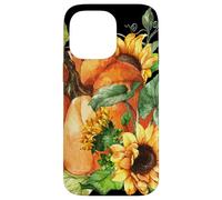 Floral Sunflower and Pumpkin Motif Cute Autumn Fall Graphic Carcasa para iPhone 14 Pro MAX