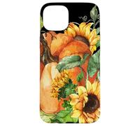 Floral Sunflower and Pumpkin Motif Cute Autumn Fall Graphic Carcasa para iPhone 15 Plus