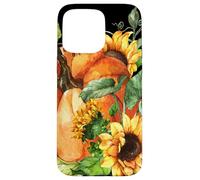 Floral Sunflower and Pumpkin Motif Cute Autumn Fall Graphic Carcasa para iPhone 15 Pro MAX