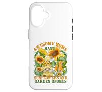 Floral Sunflower Garden Gnomes For Gardening Mom and Summer Carcasa para iPhone 16
