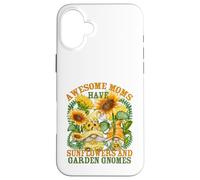Floral Sunflower Garden Gnomes For Gardening Mom and Summer Carcasa para iPhone 16 Plus