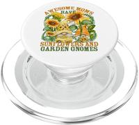 Floral Sunflower Garden Gnomes For Gardening Mom and Summer PopSockets PopGrip para MagSafe