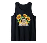 Floral Sunflower GNOME and Teddy BAER For Hippies and Summer Camiseta sin Mangas