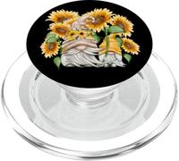 Floral Sunflower GNOME For Hippies and Spring Cute Gardener PopSockets PopGrip para MagSafe