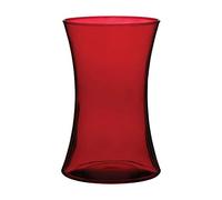 Floral Supply Online Jarrón de reunión y folleto guía de Flores de 8 Pulgadas, jarrón Decorativo de Cristal para arreglos Florales, Bodas, decoración del hogar u Oficina. (Rojo)