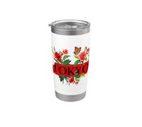 Floral Tokyo Japan Fashion Graphic Tees & Cool Designs Vaso térmico de acero inoxidable de doble pared