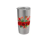 Floral Tokyo Japan Fashion Graphic Tees & Cool Designs Vaso térmico de acero inoxidable de doble pared