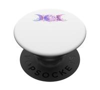 Floral Triple Luna Diosa Pastel Gótico Gótico Wicca PopSockets PopGrip Adhesivo