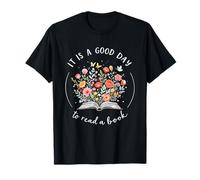 Floral Vibe Es Un Buen Momento para Leer Positivo Amante De Los Libros Camiseta