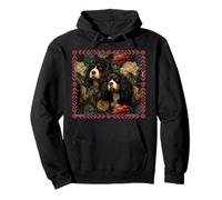 Floral Vintage Cavalier King Charles Sudadera con Capucha