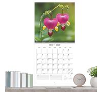 Floral Wall Calendar, 2026 Monthly Planner, Decorative Date Organizer, Aesthetic Design, Easy-to-Read Layout, Compact Ideal for Cubicle, Car, School, Kitchen, Travel, and Classroom Use