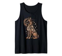 Floral Whimsical Belgian Malinois Belgian Shepherd Mally Camiseta sin Mangas
