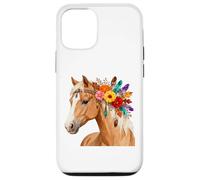 Floral Wild Horse Girl Country Horse Riding Daughter Girls Carcasa para iPhone 12/12 Pro