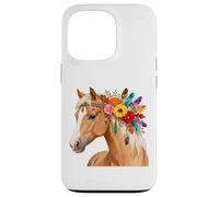 Floral Wild Horse Girl Country Horse Riding Daughter Girls Carcasa para iPhone 13 Pro