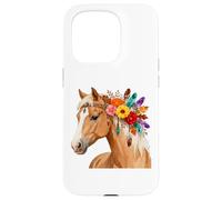 Floral Wild Horse Girl Country Horse Riding Daughter Girls Carcasa para iPhone 15 Pro