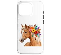 Floral Wild Horse Girl Country Horse Riding Daughter Girls Carcasa para iPhone 16 Pro