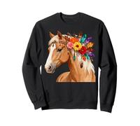 Floral Wild Horse Girl Country Horse Riding Daughter Girls Sudadera