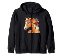 Floral Wild Horse Girl Country Horse Riding Daughter Girls Sudadera con Capucha