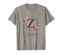 Floral Zinnia Nombre Flores Nombre Personalizado Zinnia Camiseta