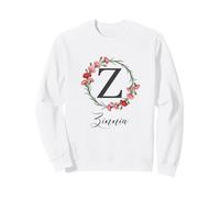 Floral Zinnia Nombre Flores Nombre Personalizado Zinnia Sudadera