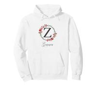Floral Zinnia Nombre Flores Nombre Personalizado Zinnia Sudadera con Capucha