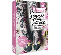 Florale Scandi-Socken stricken: Farbenfrohe Muster, inspiriert von der Natur