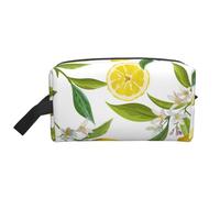 Florales de Frutas de limón, Bolsa de Maquillaje Bolsa de cosméticos Bolsa de artículos de tocador de Viaje portátil Organizador de Bolsa de Maquillaje