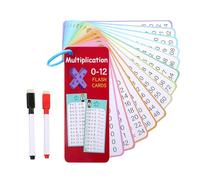 FloralGrace 0 - 12 tarjetas desechables con 2 bolígrafos borrables, tarjetas educativas para niños, aulas de autocontrol y ayuda en el hogar, 15 tarjetas