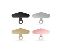 FloralGrace 4 piezas de cordón para teléfono móvil, cadena universal para teléfono móvil, protección contra caídas, de acero inoxidable, parche para teléfono (multicolor)