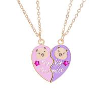 FloralGrace Juego de 2 Collares de Amistad de Capibara, Collares de Amistad de Capibara para 2 Chicas, Collar de Mejores Amigas corazón Manos Cadenas a Juego, Colgante de Capibara(Estilo 2)
