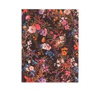 Floralia (William Kilburn) Ultra 18-month Vertical Softcover Flexi Dayplanner 2025 (Elastic Band Closure)