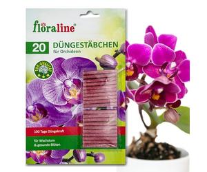 floraline® 20 x orquídeas - Varillas fertilizantes | por varilla: abono para orquídeas hasta 100 días | magníficas flores con crecimiento y flores sanas | aplicación suave