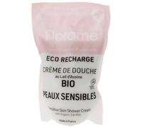 Florame - Crema de ducha con leche de avena, para pieles sensibles, recargable, orgánica, 700 ml