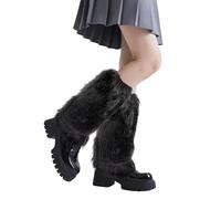 FloraMolly Calentadores De Piernas Peludosas, Botas Cálidas y Peludosas Cubren Calentadores De Piernas De Piel Falsa De Moda En Invierno Para Mujeres Niñas