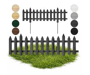 Floranica 3 uds valla de jardín valla decorativa valla decorativa valla de listones 100 cm de largo con postes metálicos para jardín delantero y huerto altura 30 cm verde
